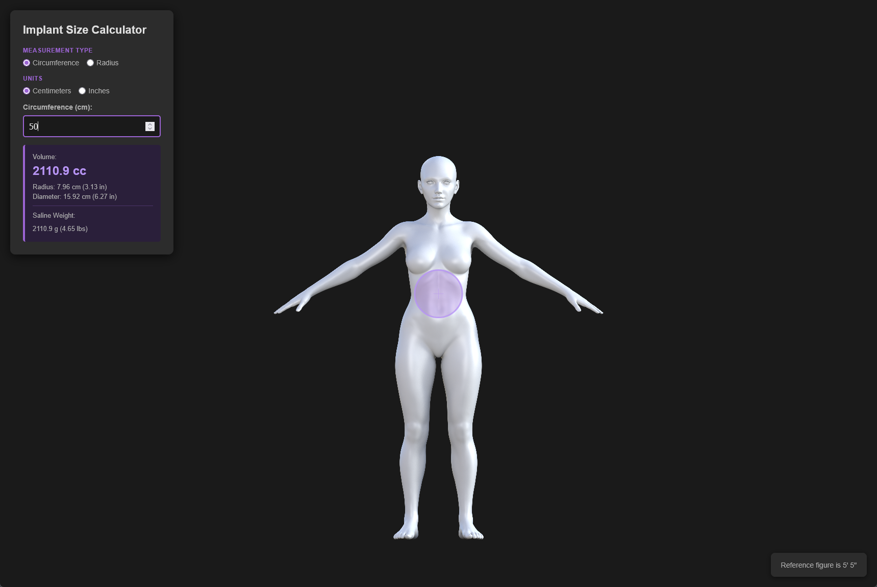 Screenshot 2 for Implant size calculator
