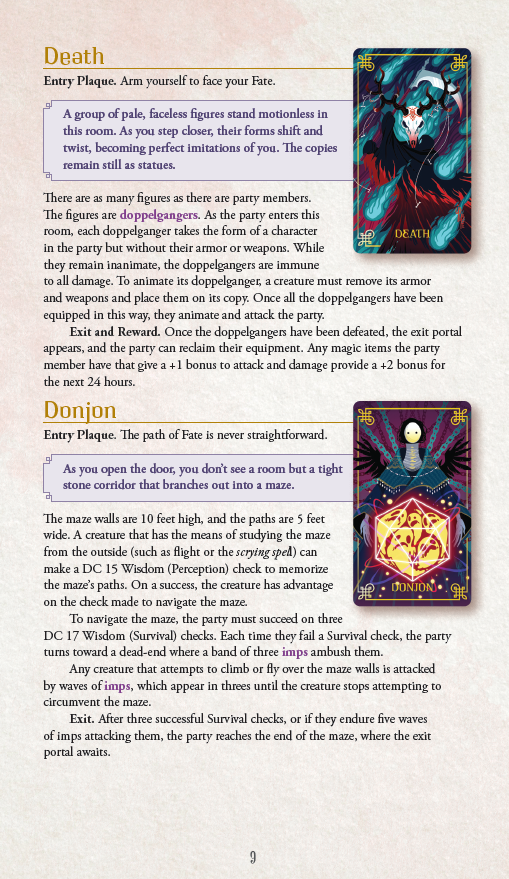 Screenshot 4 for The Fablemaker’s Deck of Many Things: Dungeon Card Challenges (PDF)
