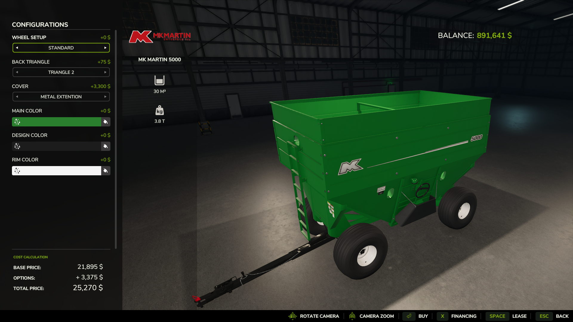 Screenshot 2 for FS25_MKMartin_5000_GravityWagon
