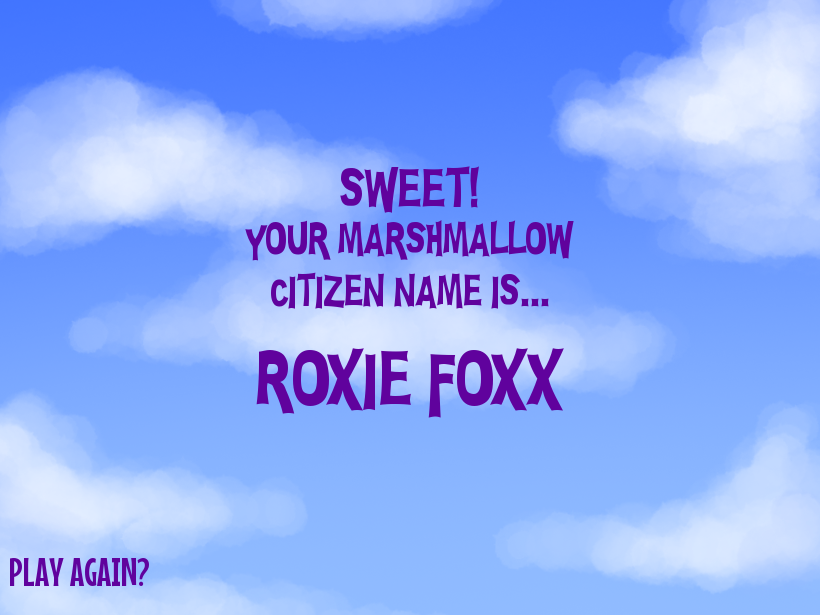 Screenshot 4 for Why Foxy? Marshmallow Citizen Name Generator