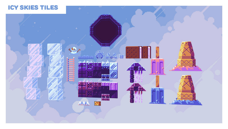 Icy Skies - Pixel Art Platformer Asset Pack by Phil Giarrusso