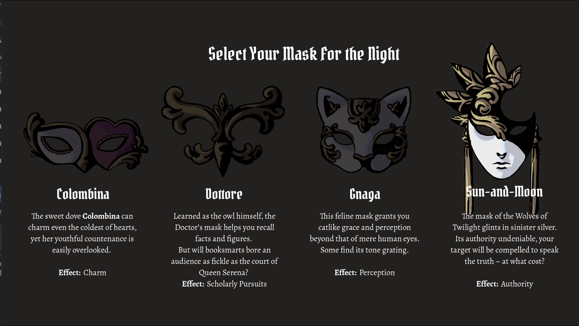 Screenshot 3 for Nights of Cloaks and Lights