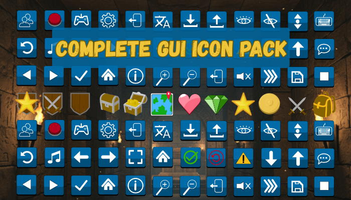 Essential Game GUI Icons - 120 total icons by ToneD Studio