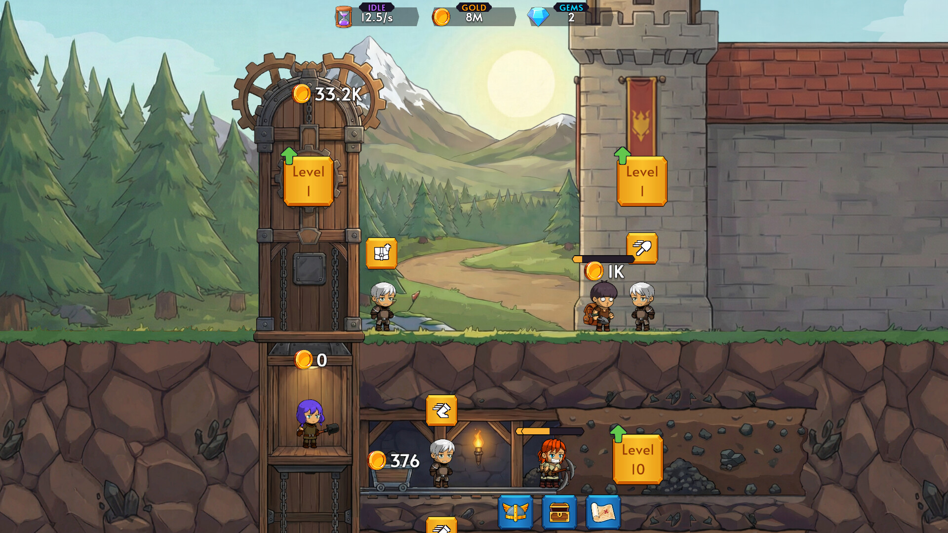 Screenshot 2 for Idle Isekai Mining Demo