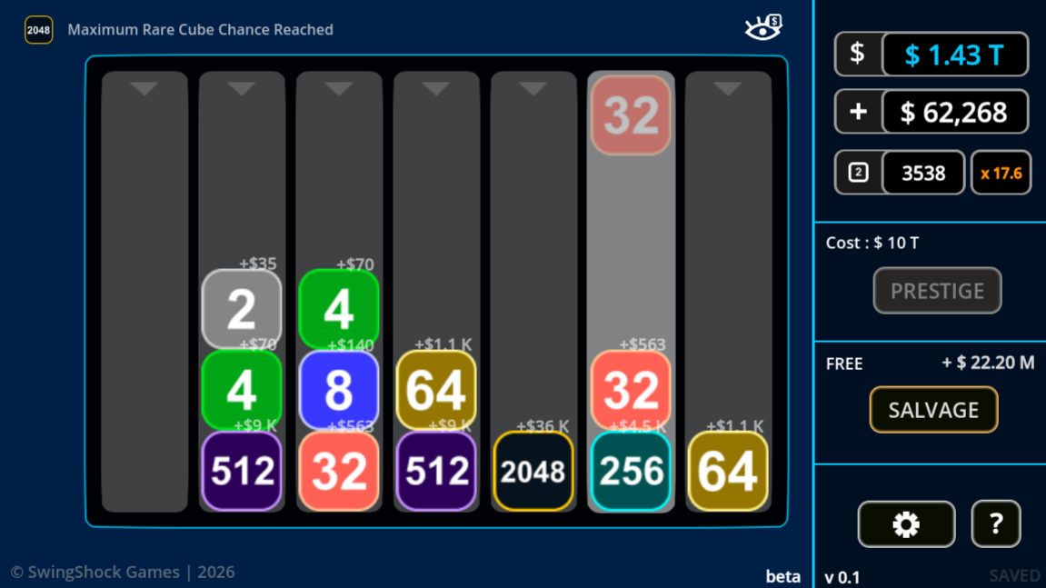 Screenshot 2 for Snap 2048 Idle