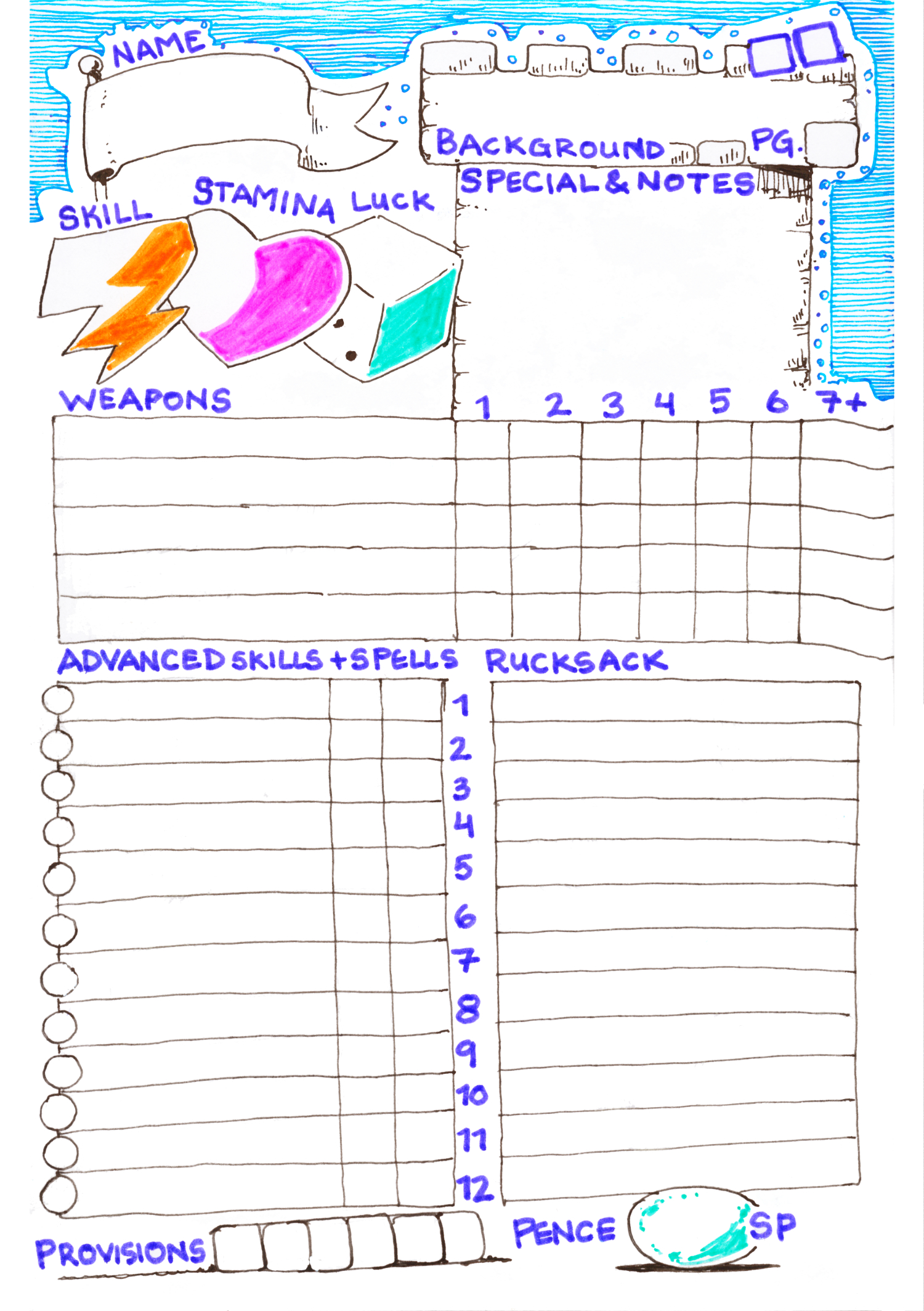 Screenshot 3 for Troika! Character Sheet