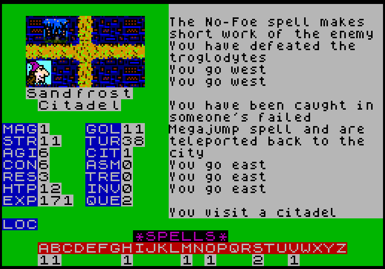 Screenshot 3 for The City of Gloomburgh for the ZX Spectrum Next