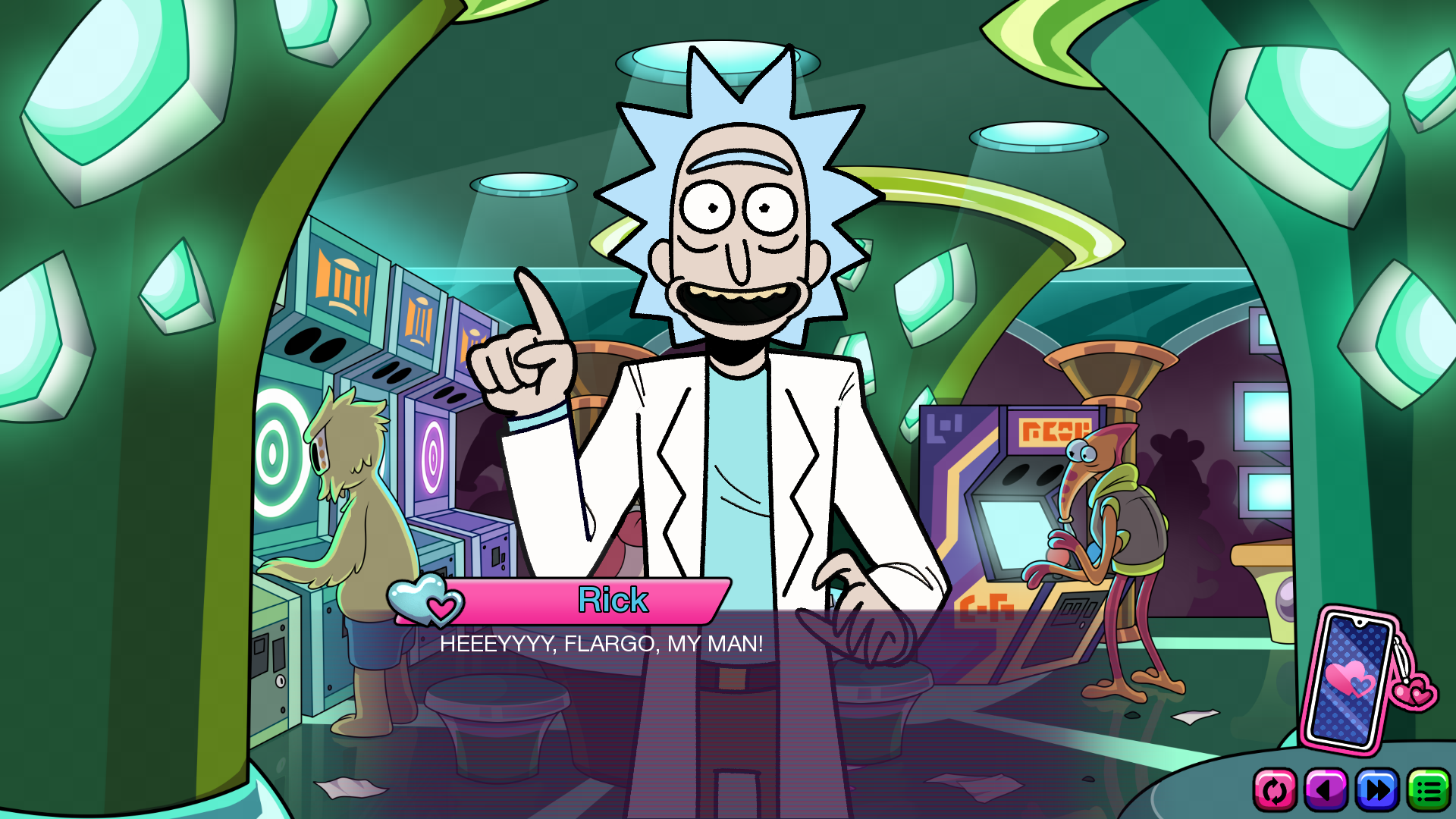 Screenshot 3 for RICKFINDERRZ: A Rick Sanchez Dating Sim (Demo)