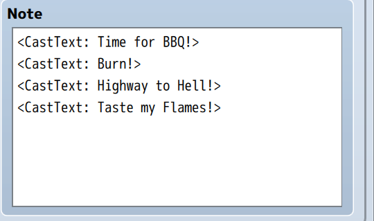 Screenshot 2 for CastTextPopupMZ Plugin