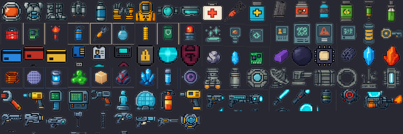 Sci-Fi Space Station Items by fabs133
