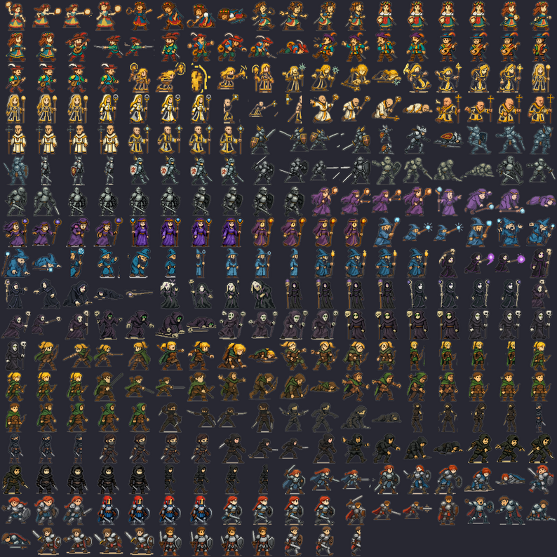 Pixel Heroes — 16 Playable Characters by fabs133