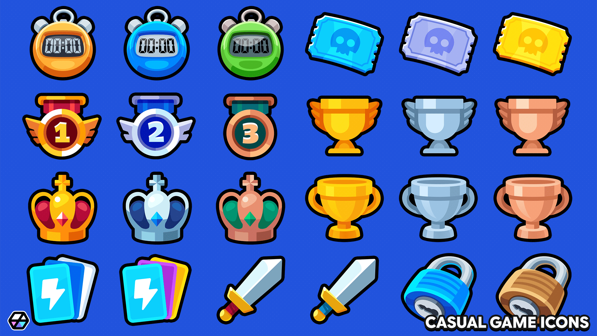 2D Icons - Casual Game Icons by LAYERLAB