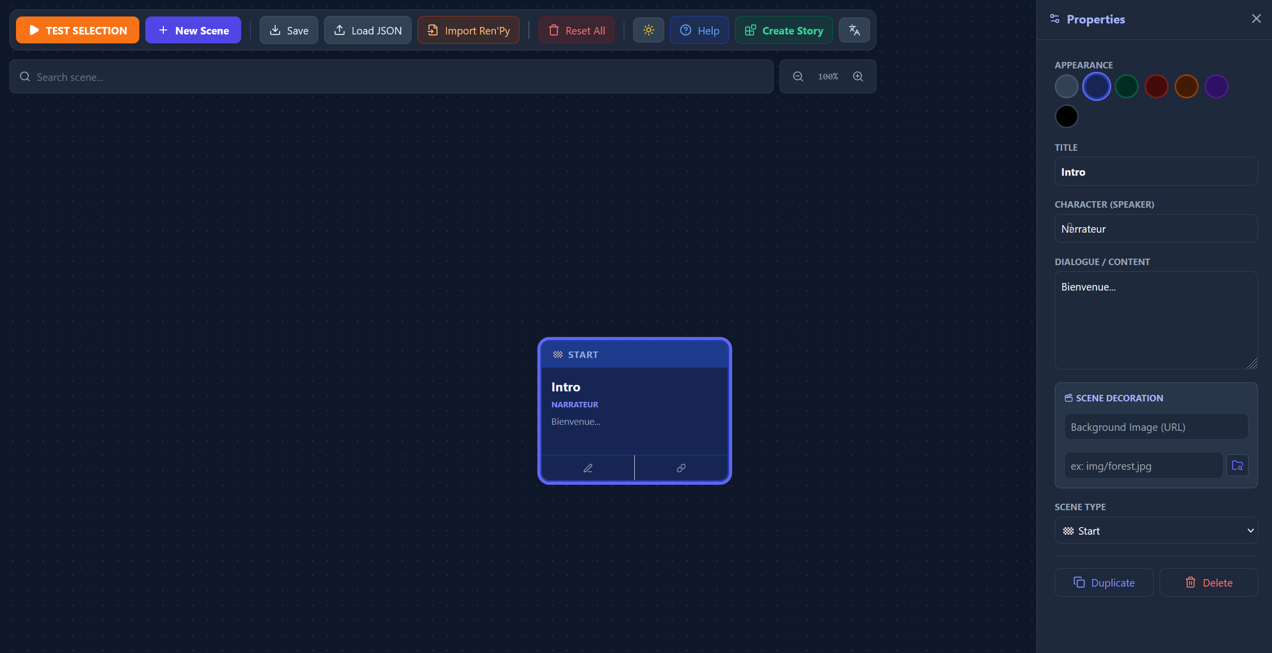 StoryFlow Easy: Visual Novel Editor by DavyCroquette