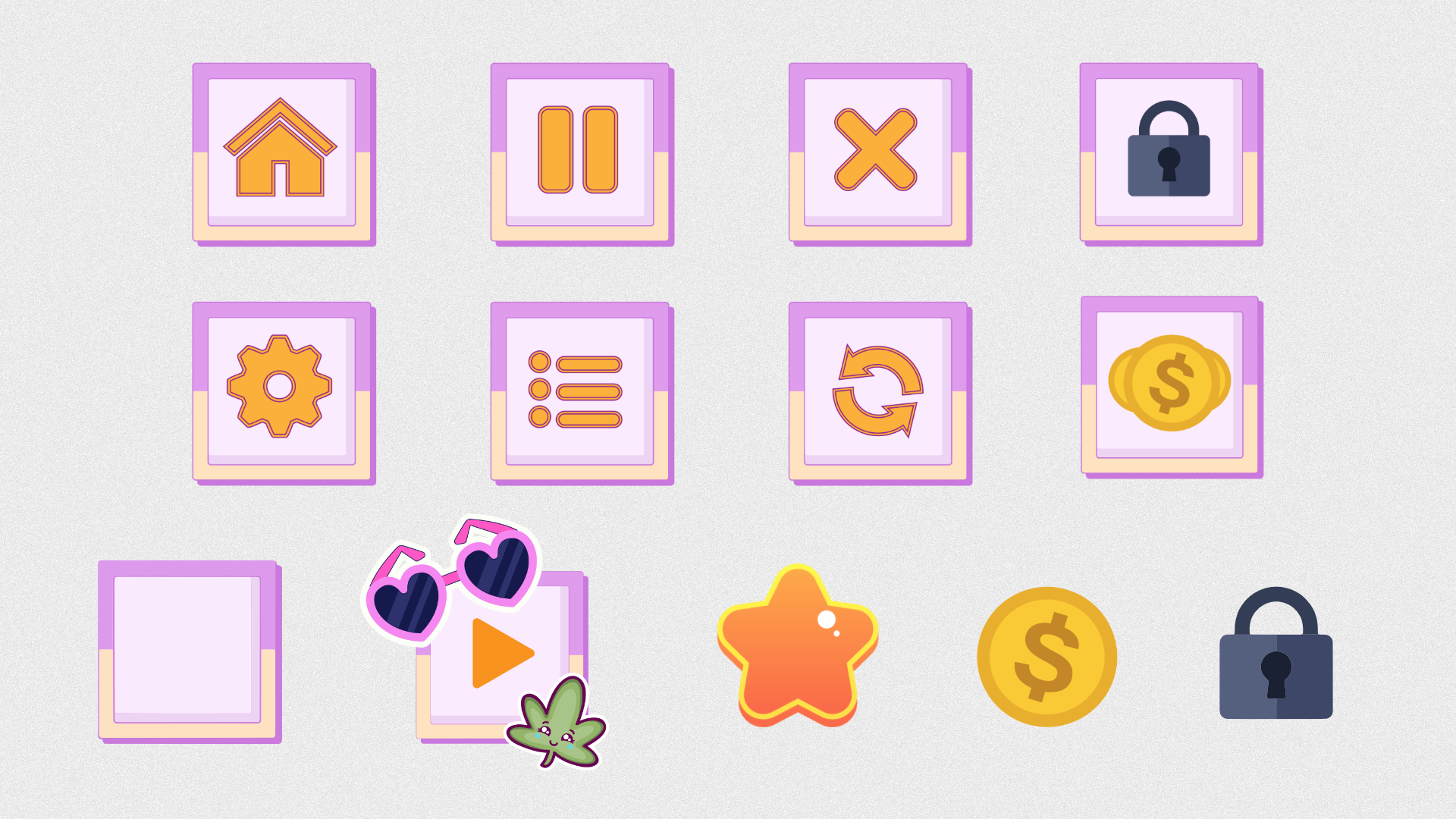 Pure Game Icon Minimal Game Icon Pack - 13 PNG Assets by AIRIDEV