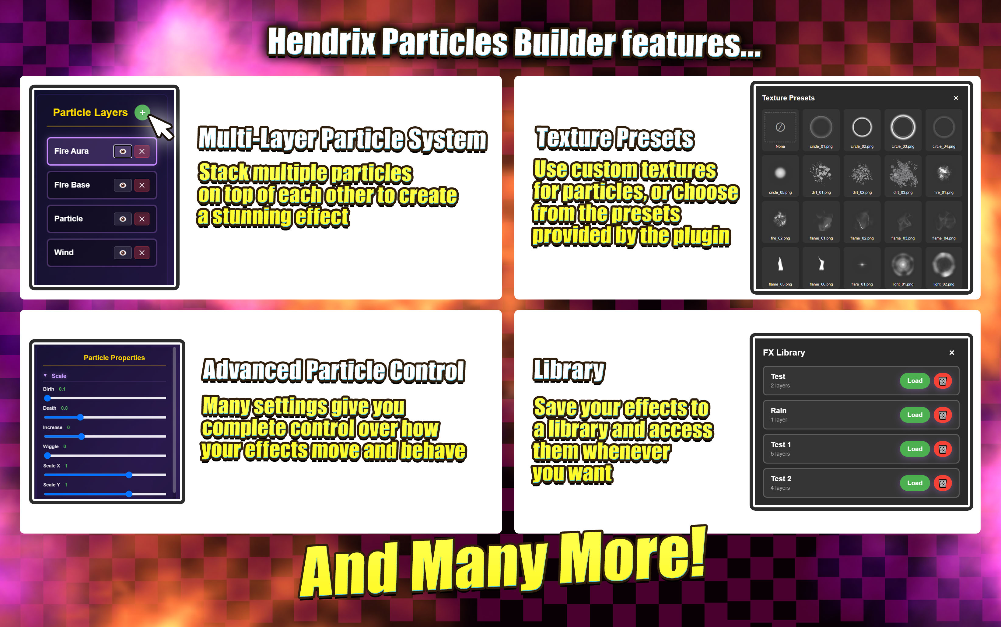 Hendrix Particles Builder - RPG Maker MZ Plugin by Sang Hendrix