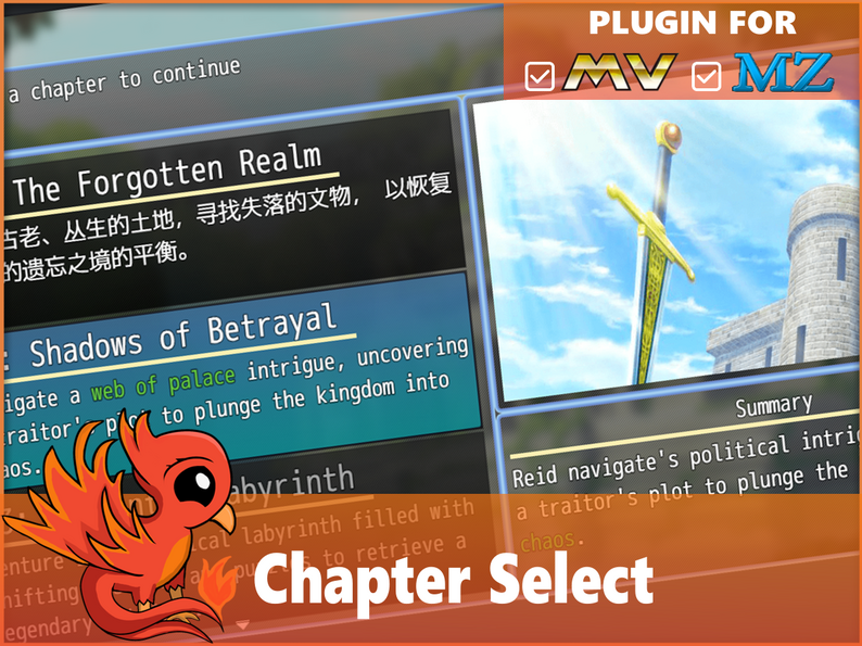 Chapter Select Gui Chapter Select X For RPG Maker by LTN Games