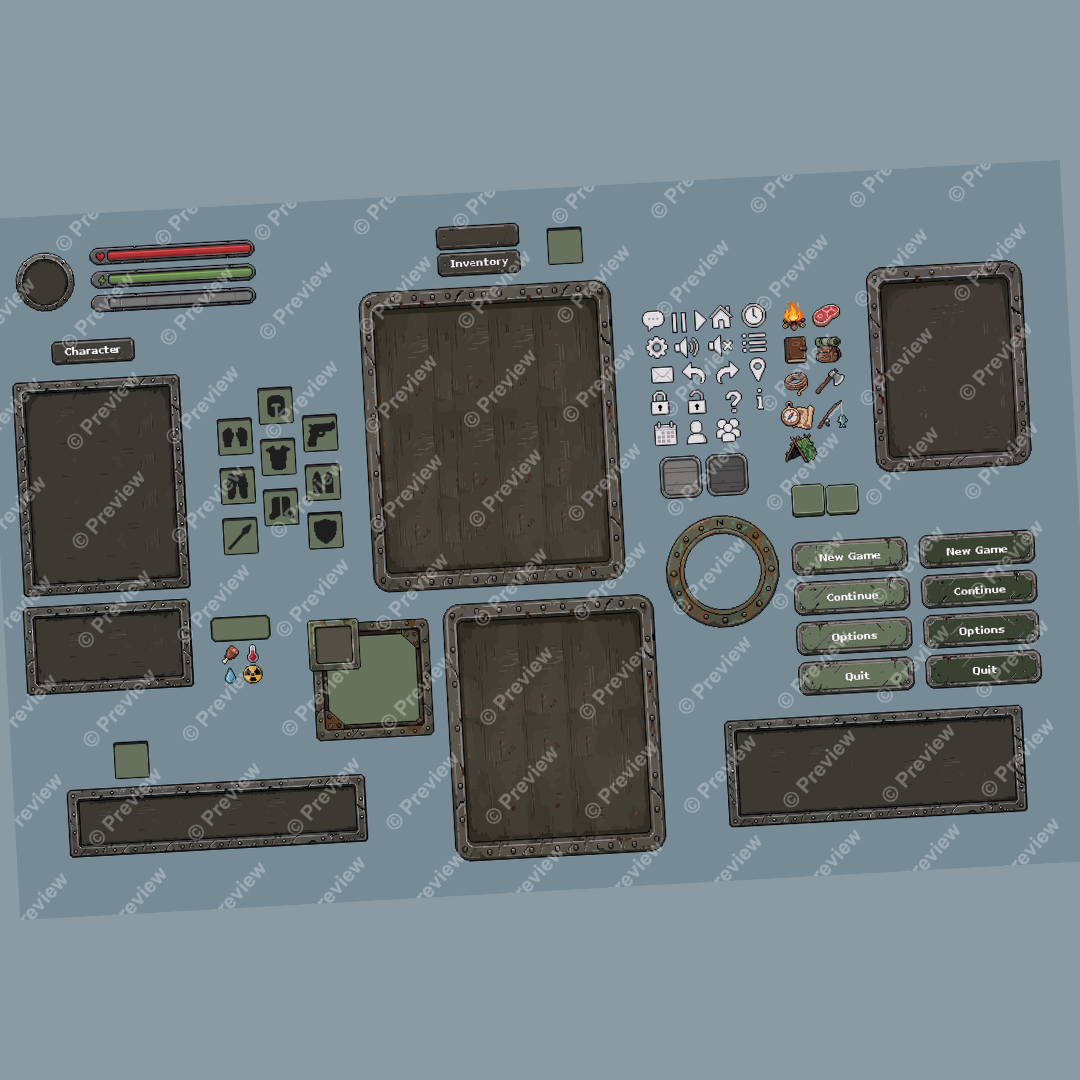 Survival UI User Interface by Pixel-Banner