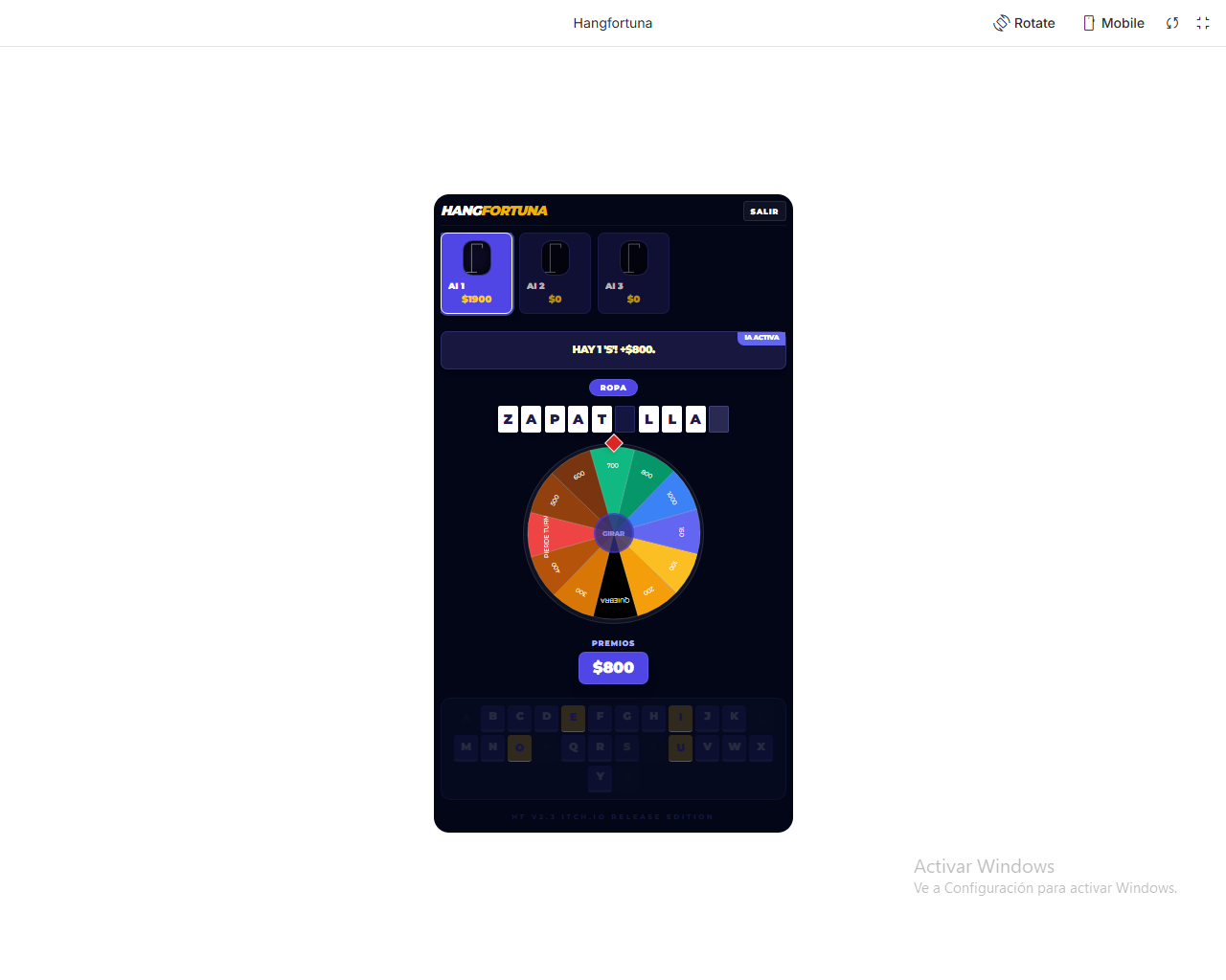 Screenshot 6 for Hangfortuna: The Ultimate Word & Fortune Fusion!