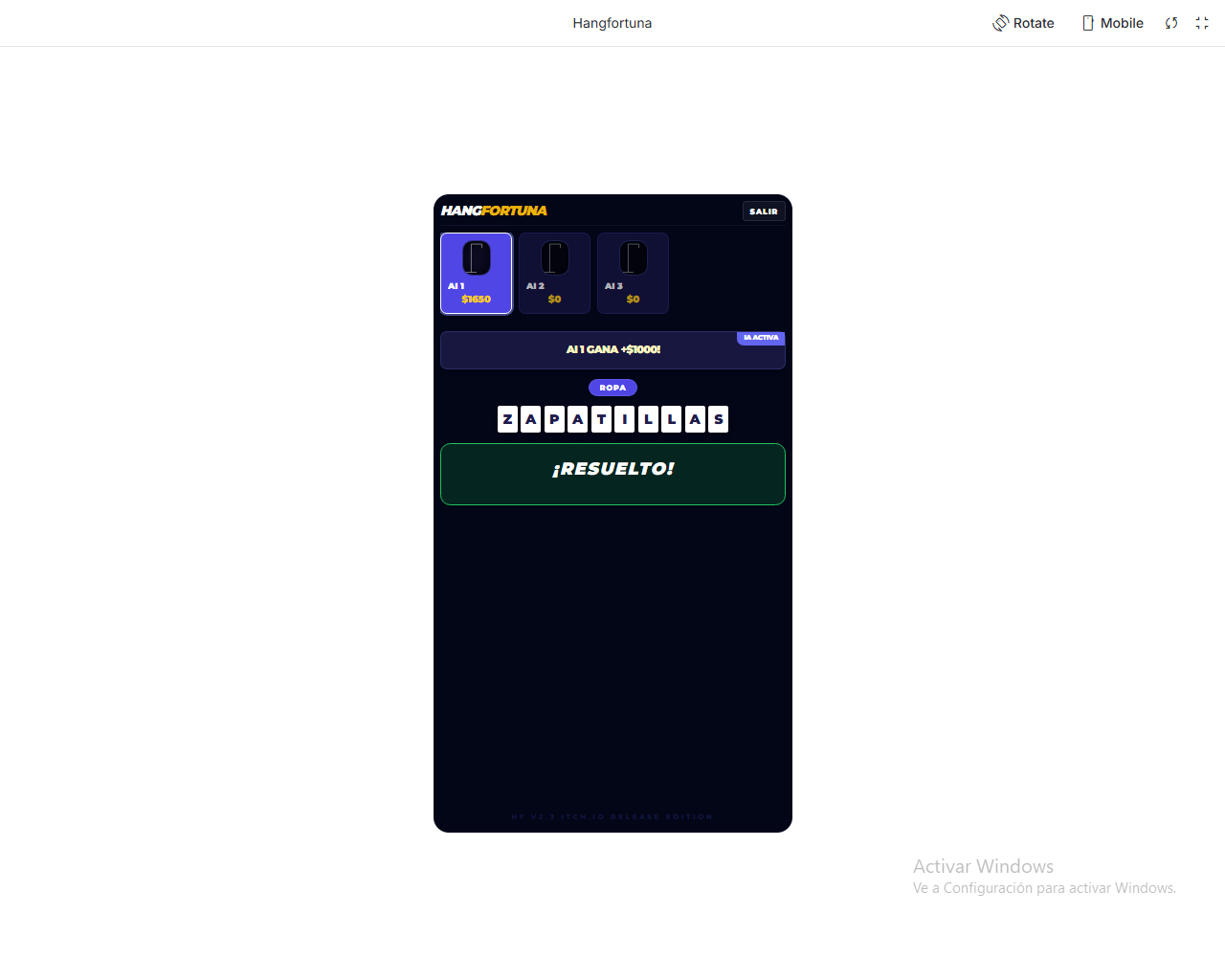 Screenshot 4 for Hangfortuna: The Ultimate Word & Fortune Fusion!