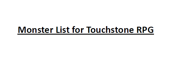Screenshot 2 for Touchstone Monster List