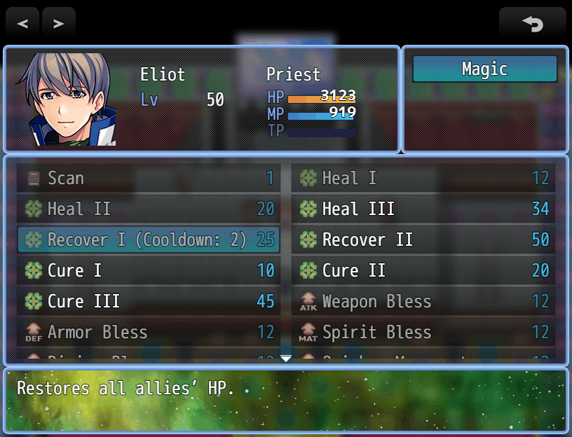 Screenshot 3 for [CGMZ] Cooldowns for RPG Maker MZ