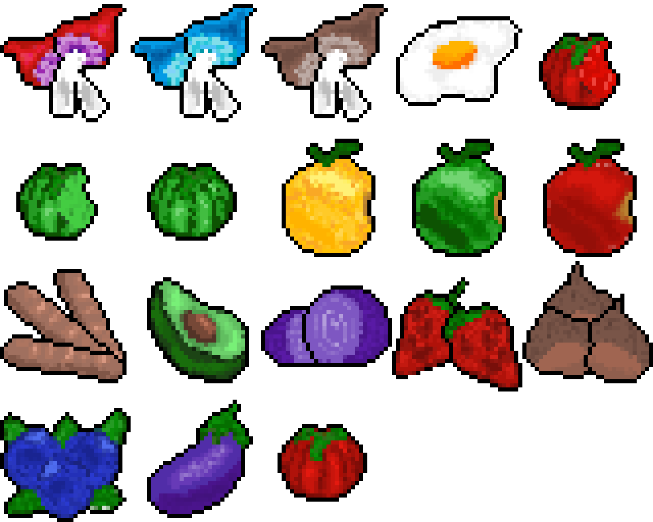 Stylized Food Pack - 32x32 Pixel Art by game_dev_lvl_up