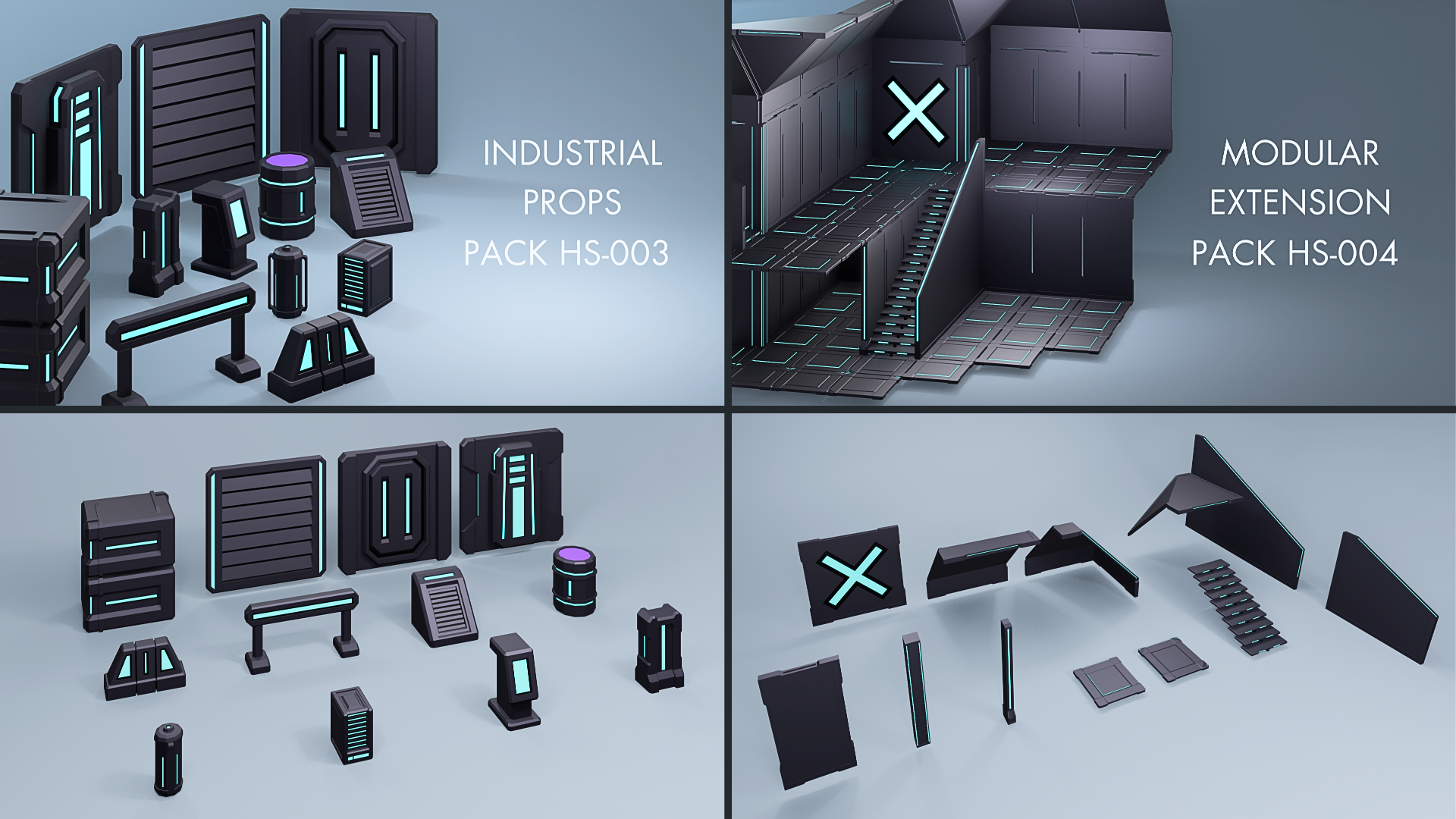 Low Poly Sci-Fi Ultimate Asset Library – Complete Modular Collection by ...
