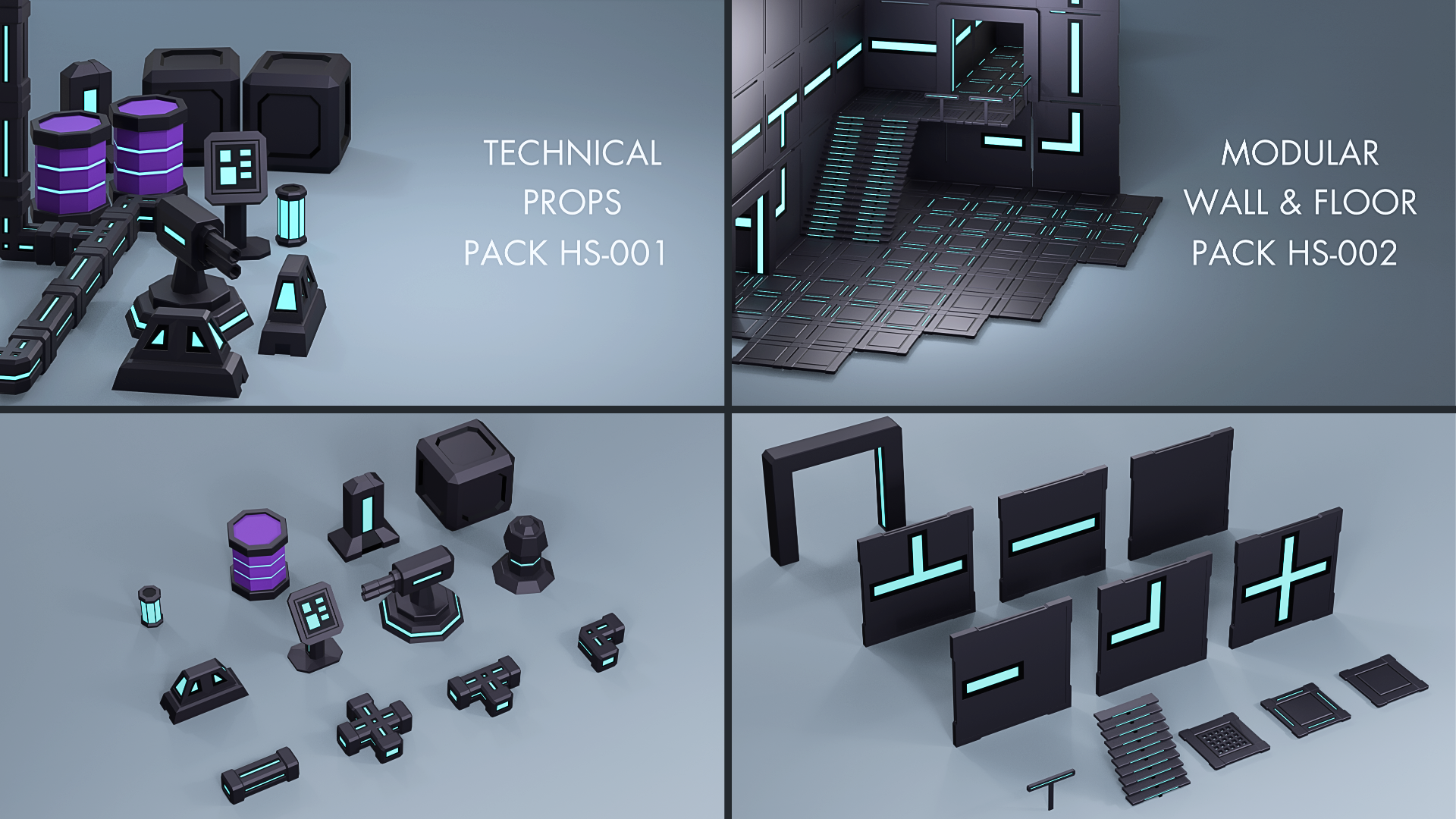 Low Poly Sci-Fi Ultimate Asset Library – Complete Modular Collection by ...