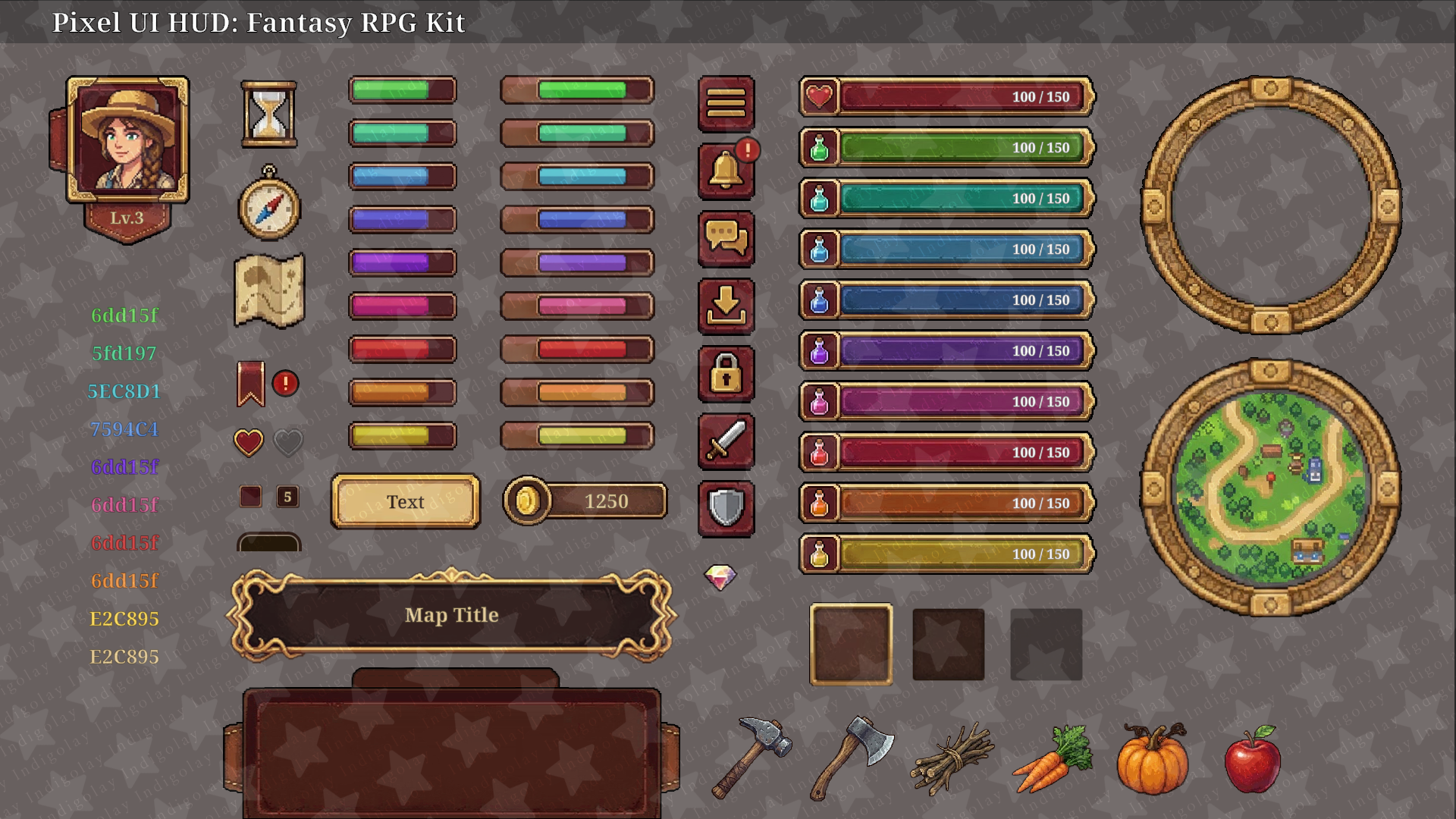 Pixel HUD UI by IndigoLay