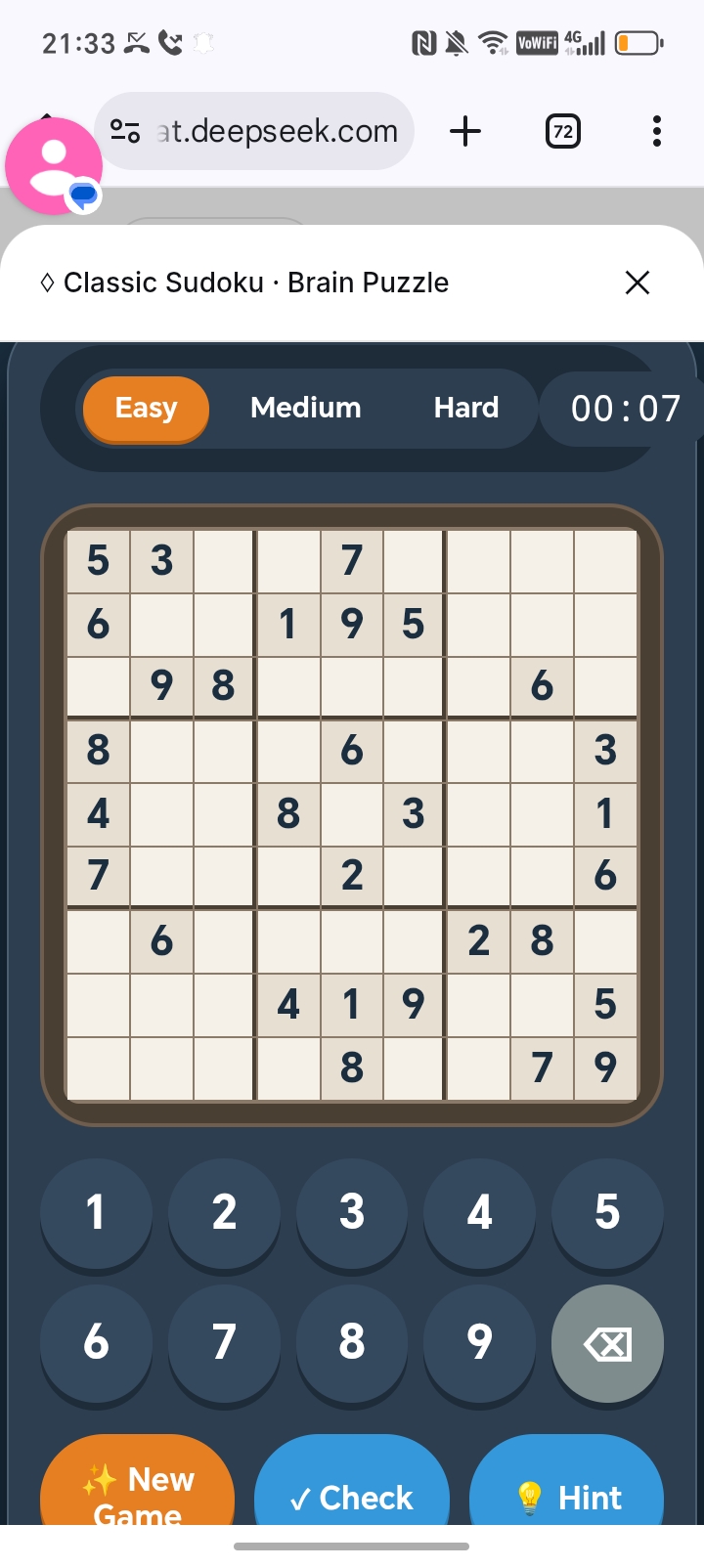 Sudoku game source code by mdrahid21602160-droid