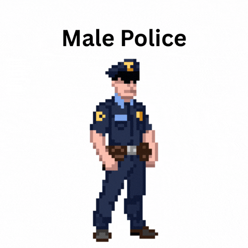 Five Police Characters Asset Pack by Pixel-Dixel