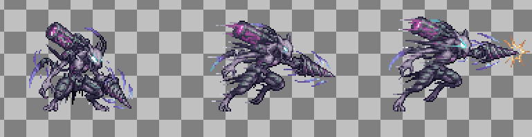 2D Character Sprite Sheet - Pixel Art Alien Robot by GreatGamingLife