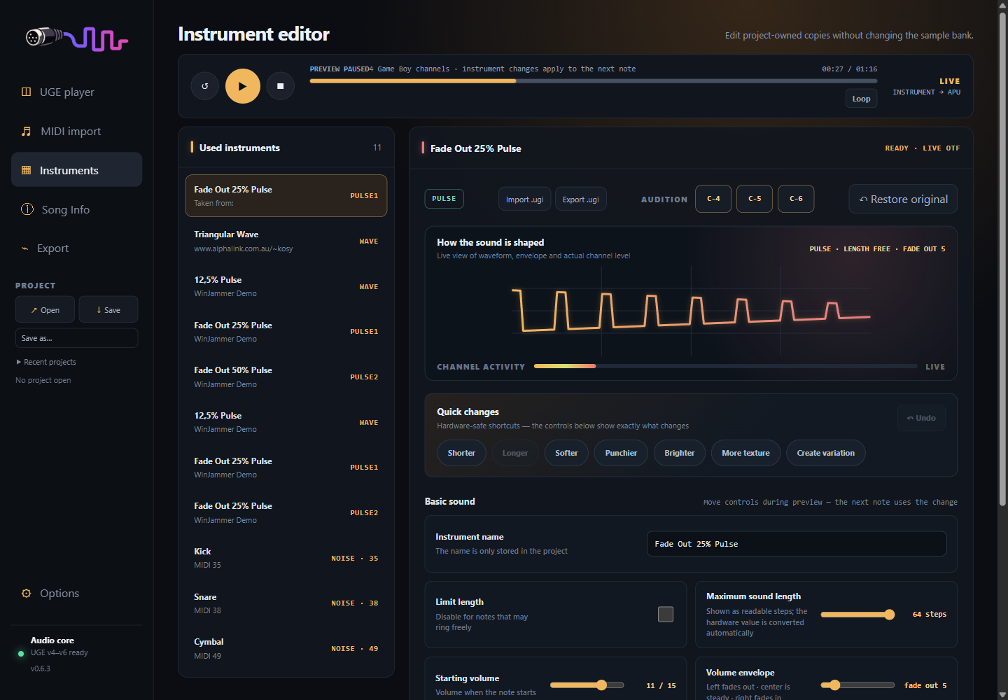 Screenshot 5 for hUGEMIDI
