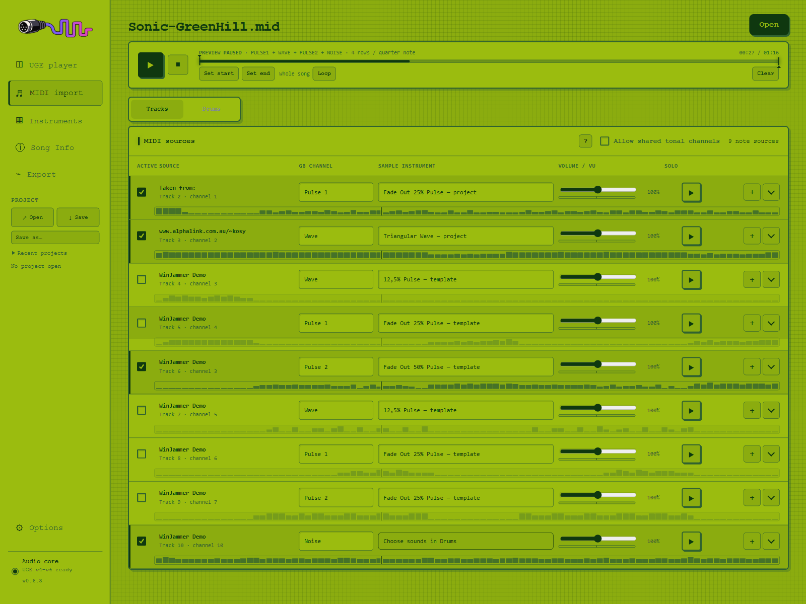 Screenshot 7 for hUGEMIDI
