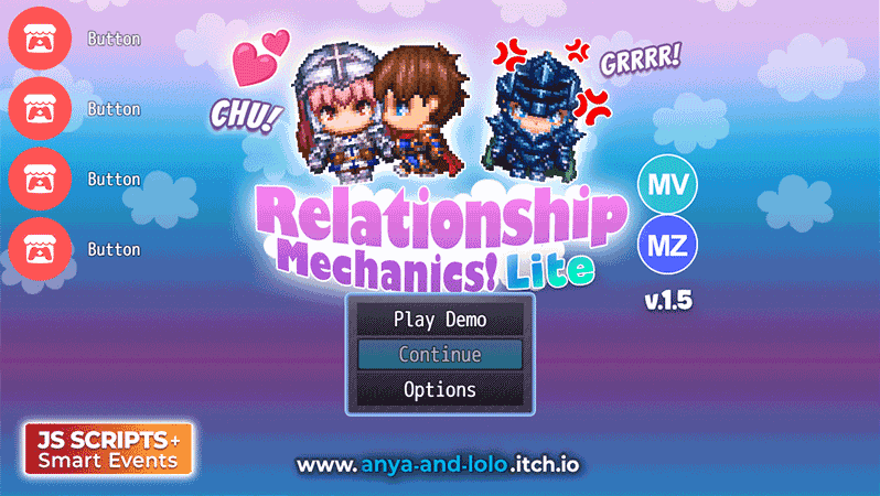 Screenshot 3 for RPG Maker Title Screen Social Buttons Plugin