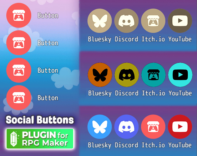 Screenshot 2 for RPG Maker Title Screen Social Buttons Plugin