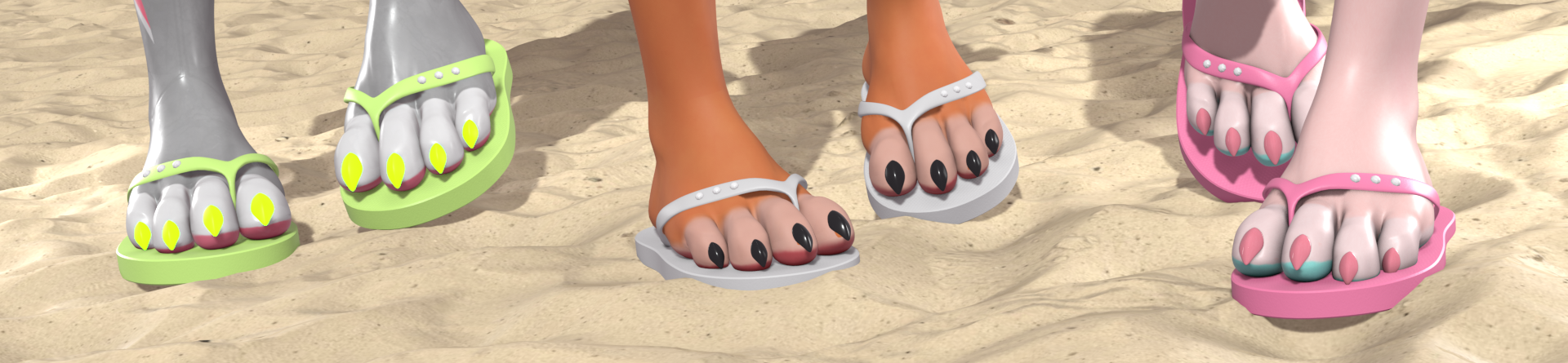 Screenshot 4 for Flip Flops - 3D Asset