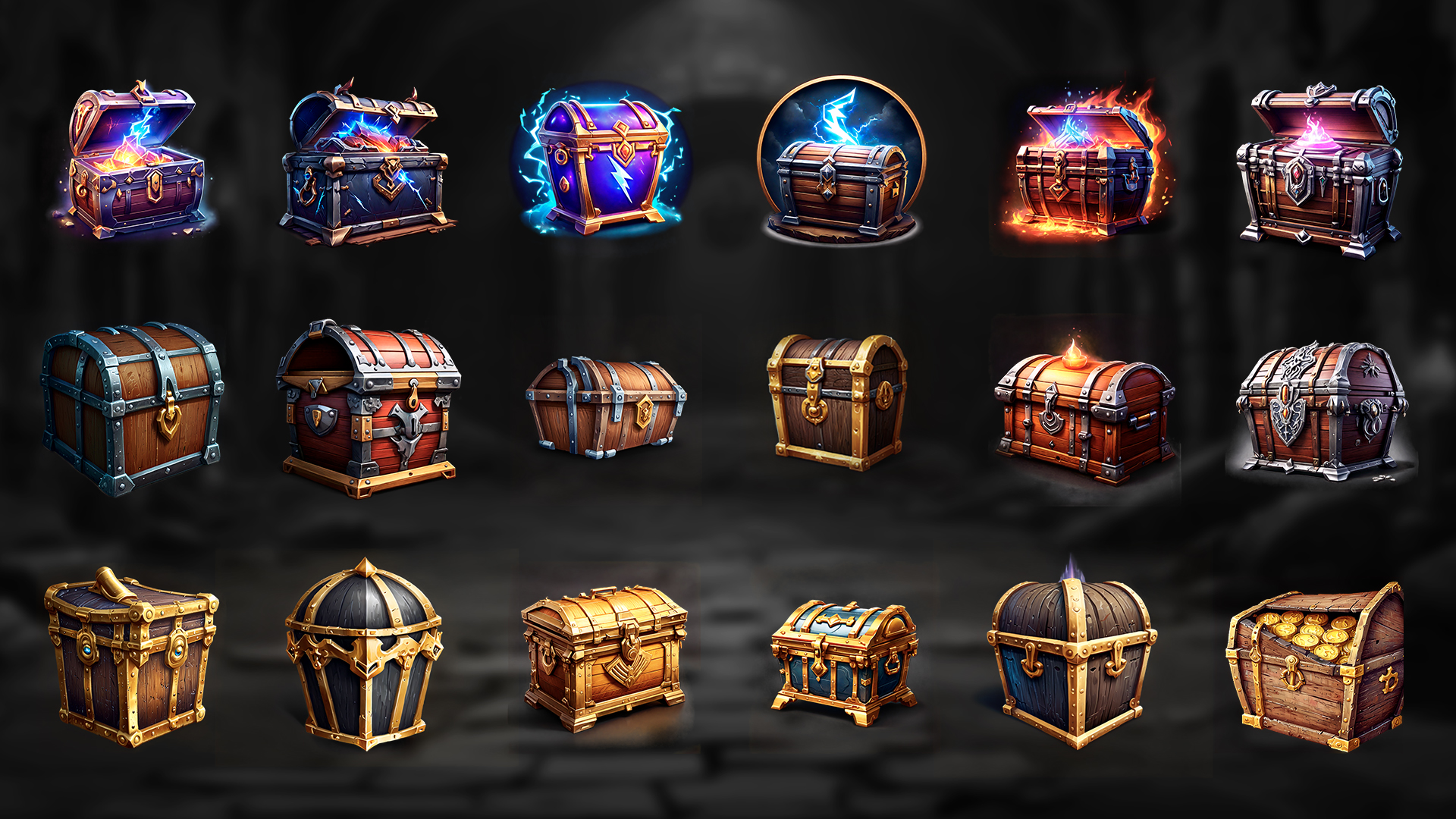140+ CHEST ICONS by PIXELHUNT