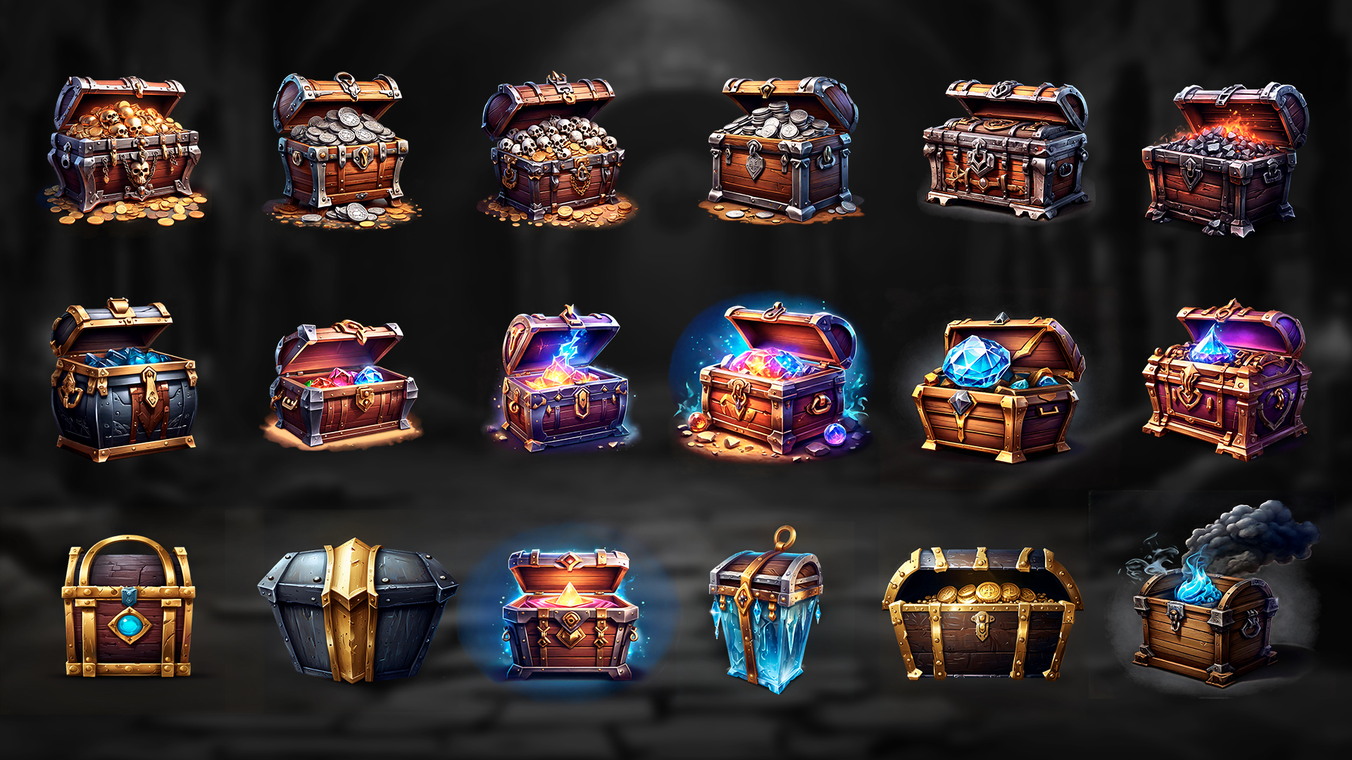 140+ CHEST ICONS by PIXELHUNT