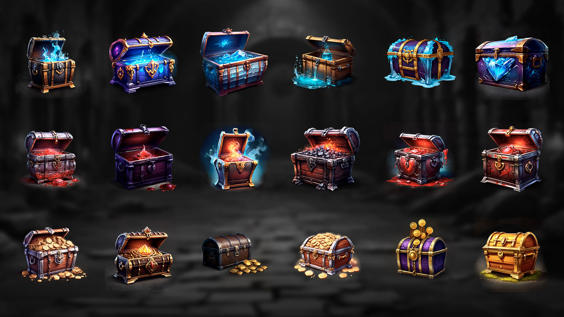140+ CHEST ICONS by PIXELHUNT