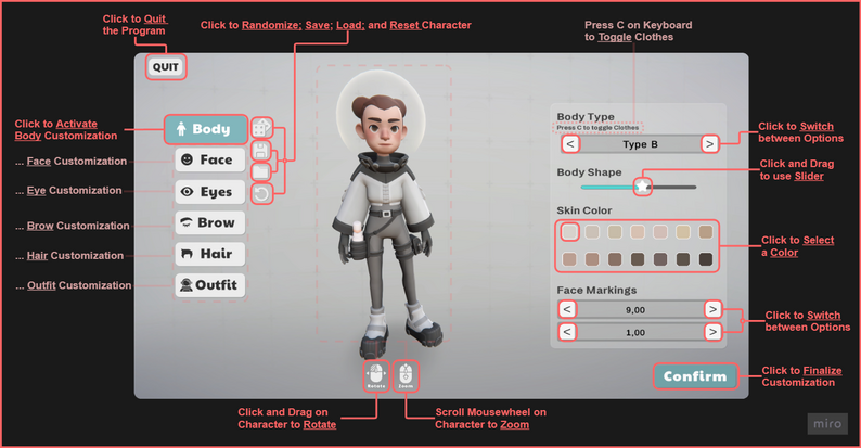 Character Customization Prototype by magdaKk