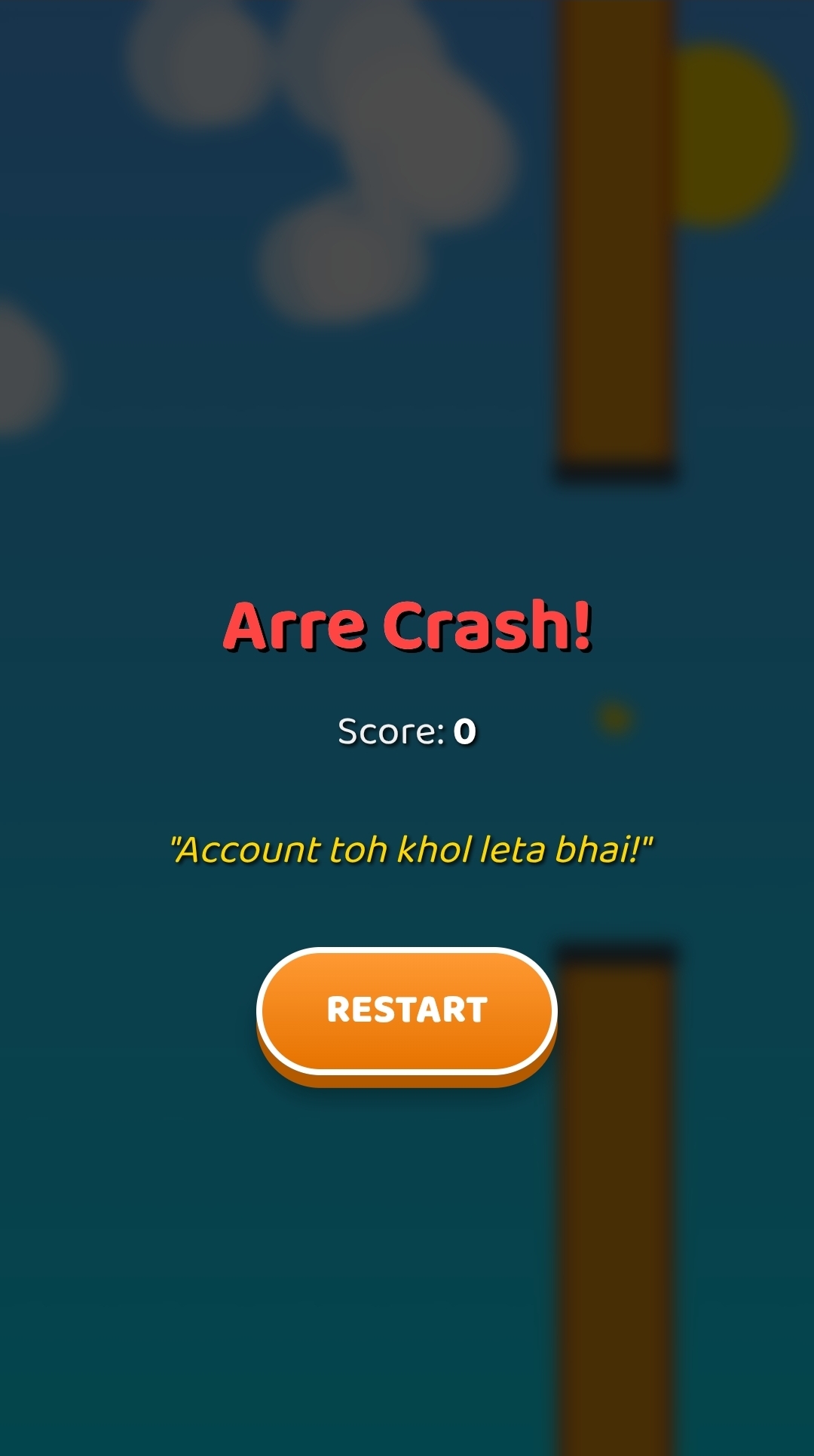 Screenshot 2 for Flappy Raju - Desi Sky Dash