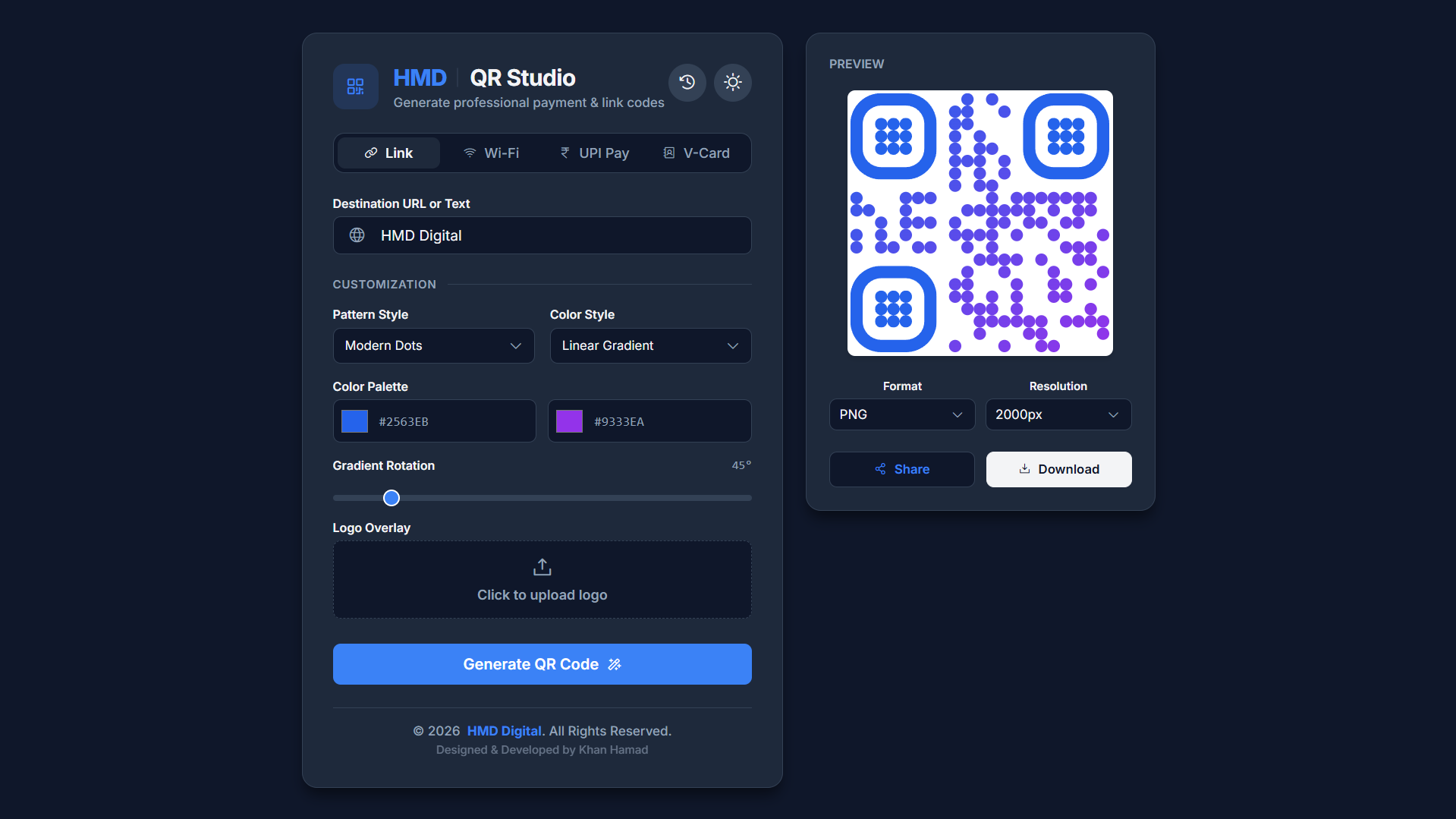 HMD QR Studio by HaiVerse