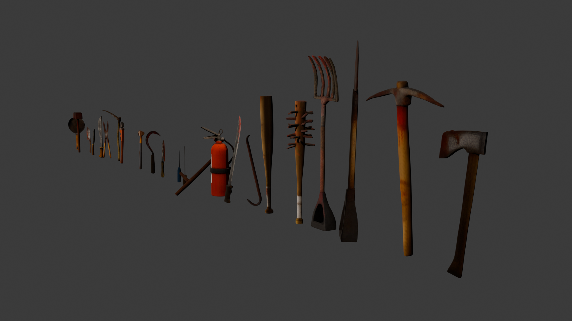 Screenshot 2 for PSX Melee Weapons & Props – Retro Game Assets