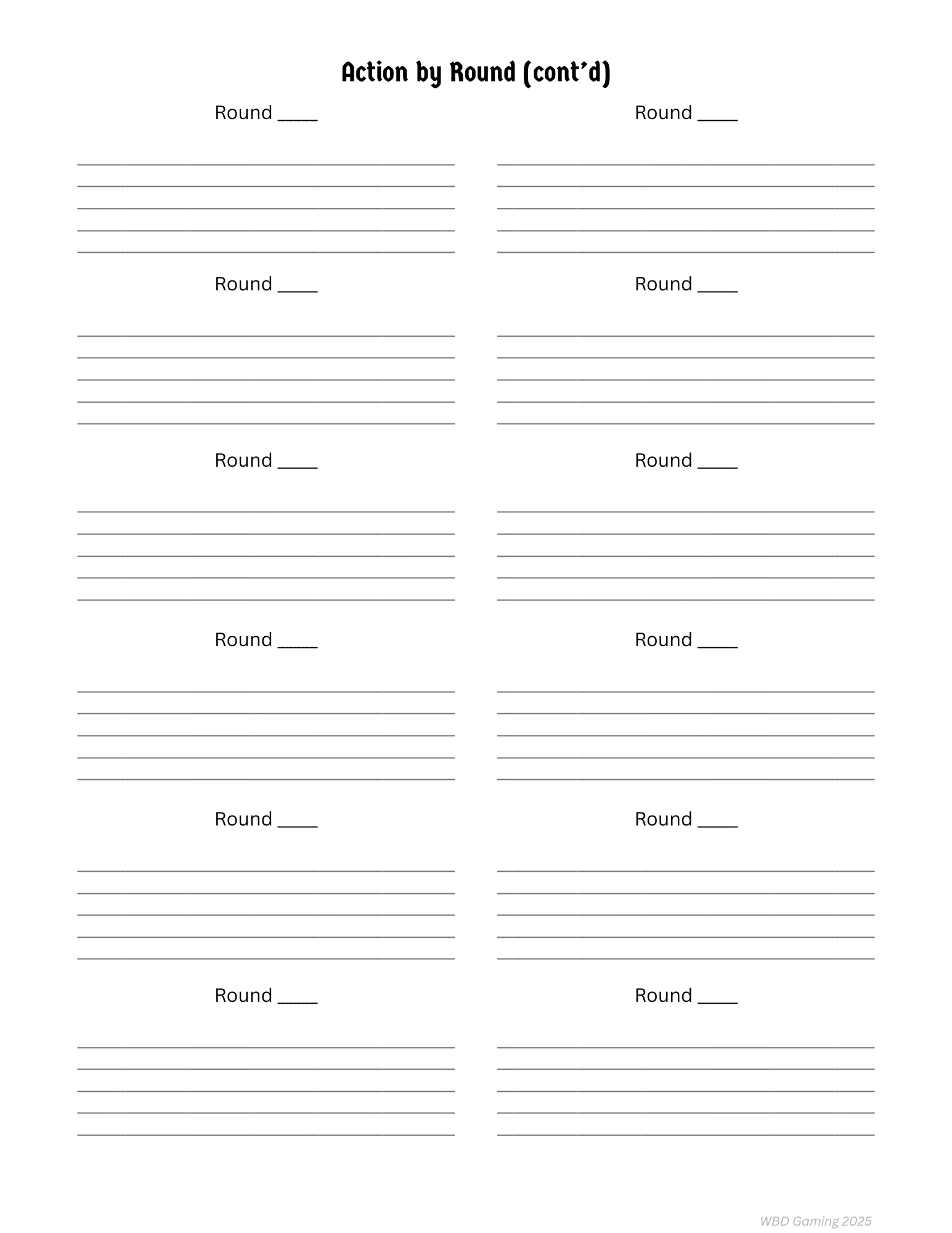 Screenshot 4 for Solo RPG Record Sheets