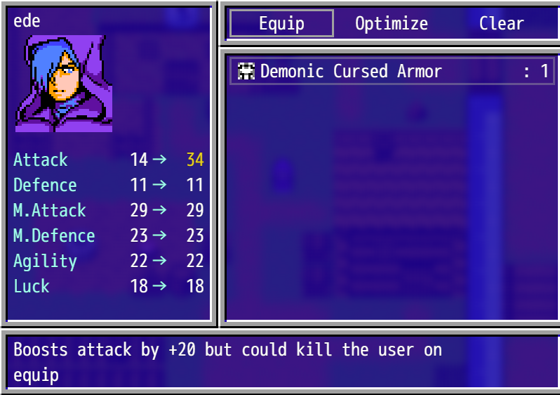 Equip Common Event - RPG Maker MZ Plugin by huskeypuppyx
