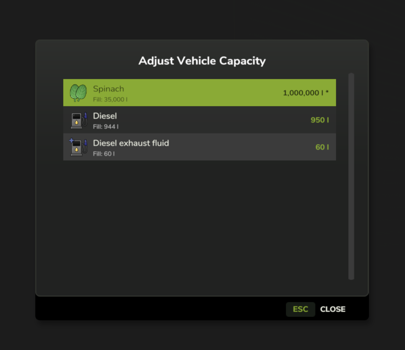 Screenshot 5 for FS25 Adjust Storage Capacity