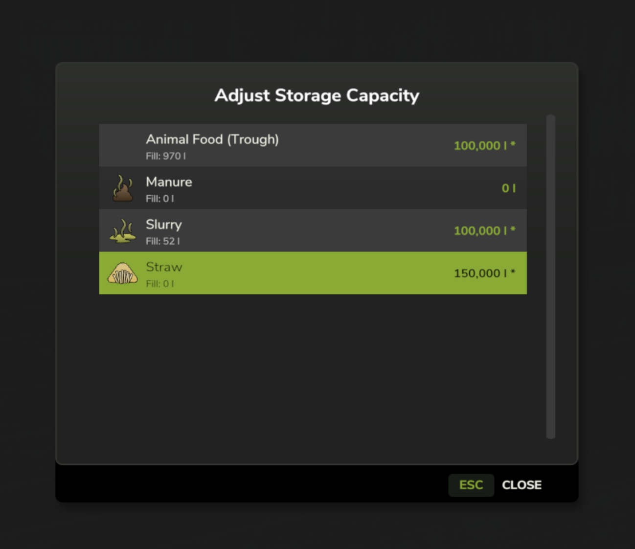 Screenshot 4 for FS25 Adjust Storage Capacity