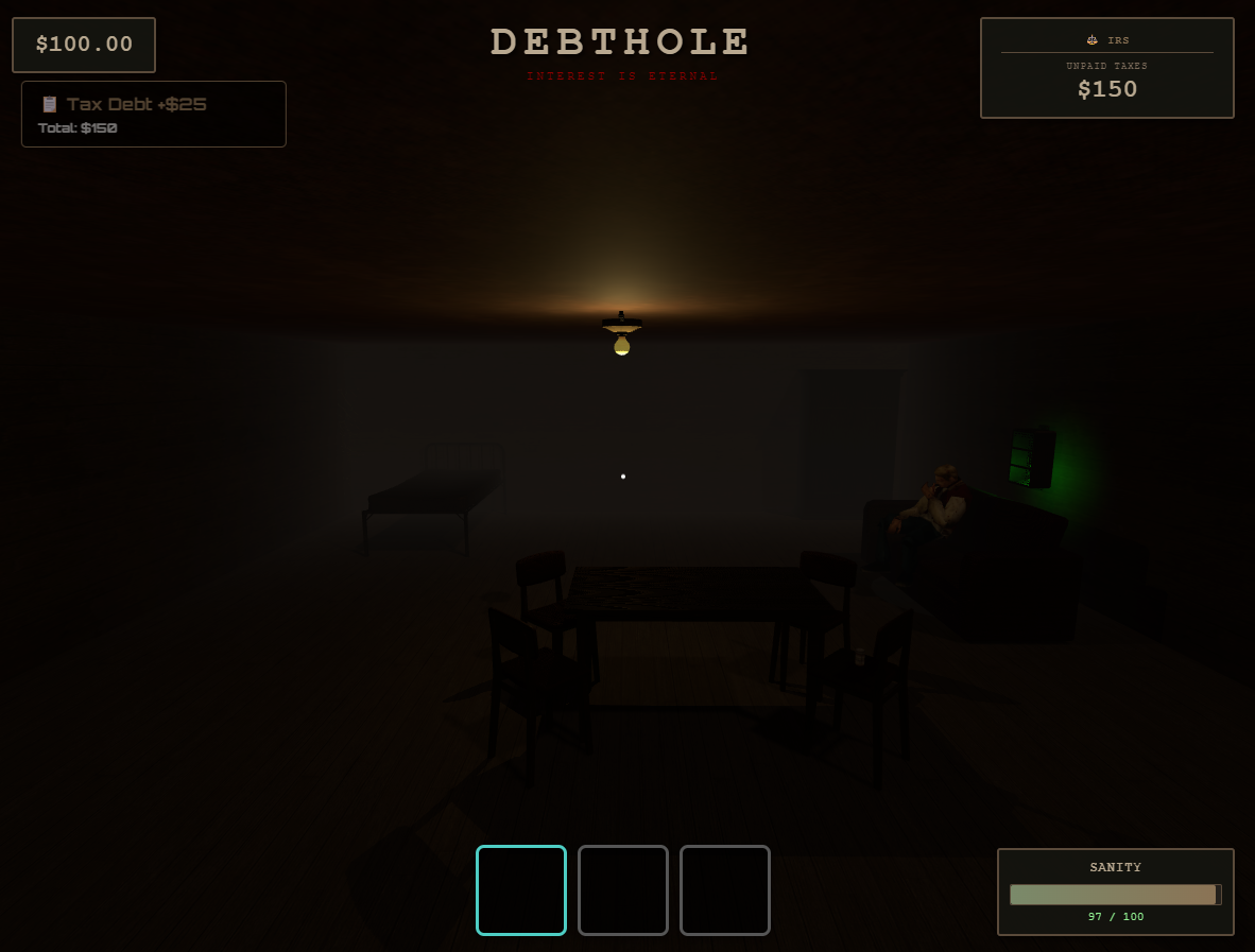 Screenshot 2 for DEBTHOLE - Absurdist Horror Game