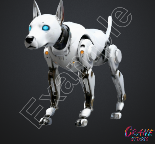 Robotic Dog – Low Poly, Optimized Mesh by cranestudio